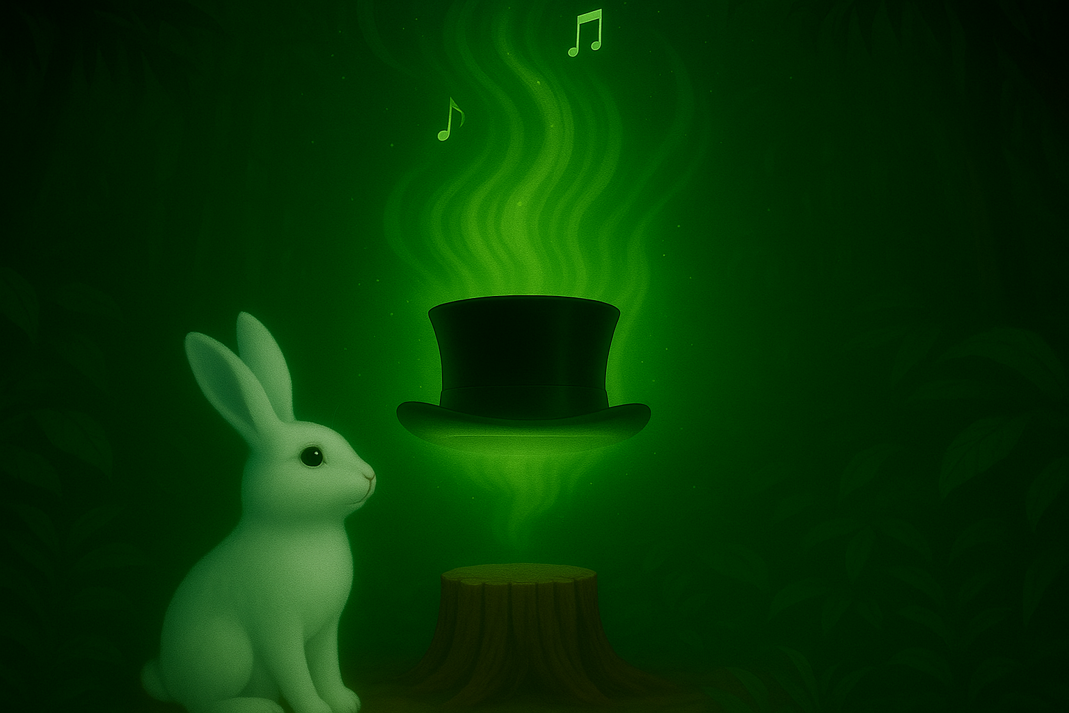 光り輝くシルクハット